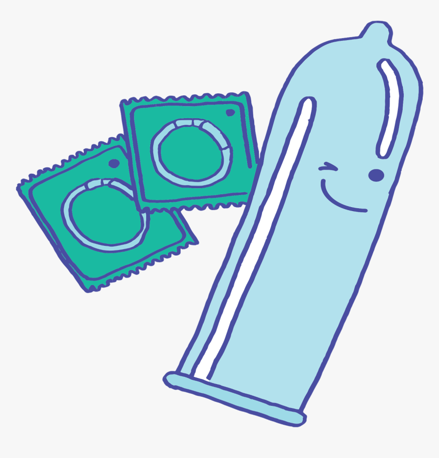a cartoon of a condom winking